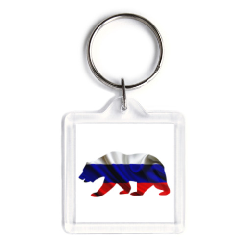 Брелок с принтом Русский медведь