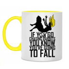 Двухцветная кружка Chasing rabbits