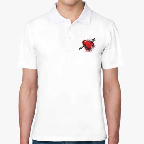 Рубашка поло с принтом Любовь