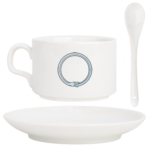 Кофейный набор с принтом Уроборос