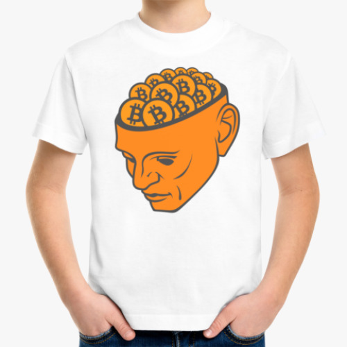 Детская футболка с принтом Bitcoin Mind