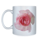 Кружка серебристая розочка