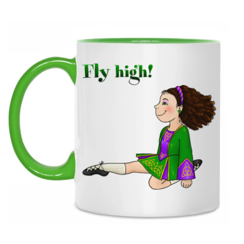 Кружка с принтом Fly high!