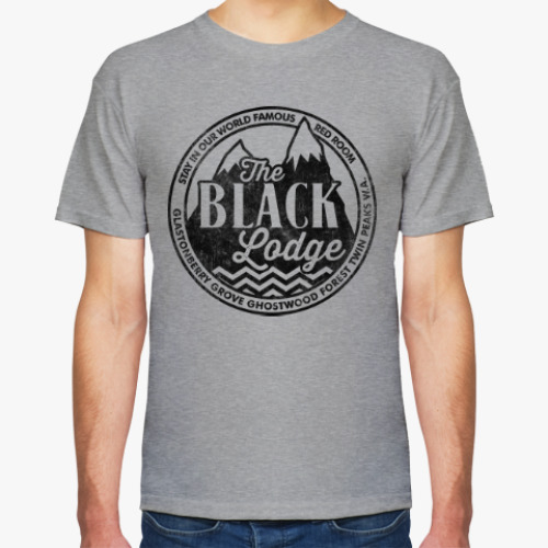 Футболка с принтом Твин Пикс . Чёрный Вигвам