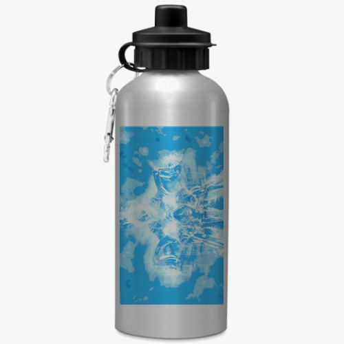 Бутылка с карабином (500 мл) с принтом Призрачный гонщик