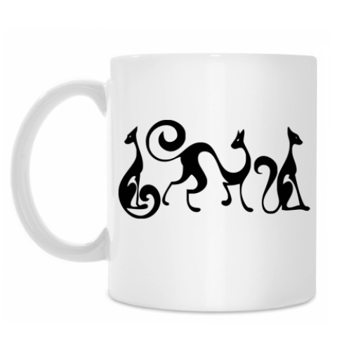 Кружка с принтом 'Кошки'