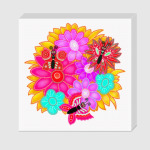 Букет и черепушки-бабочки