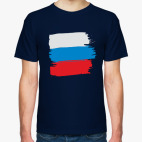 Классическая футболка Флаг России