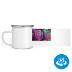 Кружка металлическая белая (круговая запечатка)