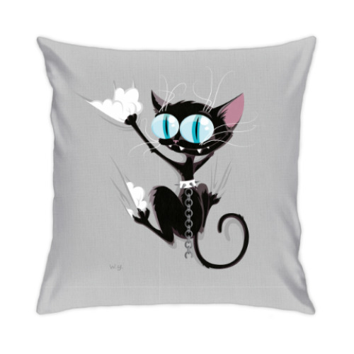 Подушка с принтом Кот Драник
