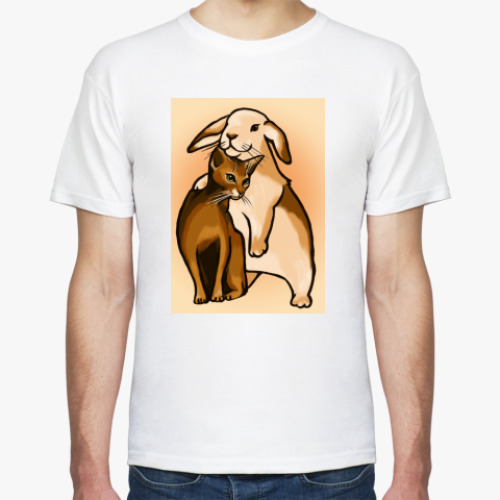 Футболка с принтом котозай