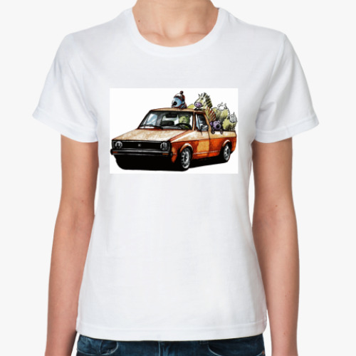 Классическая футболка с принтом  футболка WV