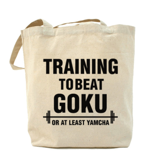 Сумка шоппер с принтом Training to beat Goku