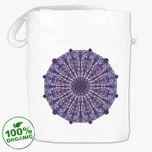 Сумка шоппер с принтом узор мандала,Ажур,кружево,lace,восточный,орнамент