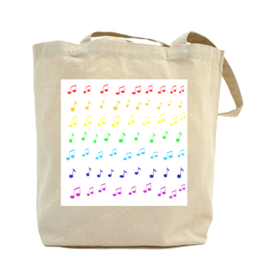 Сумка шоппер с принтом  'Ноты'