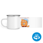 Кружка металлическая белая (круговая запечатка)