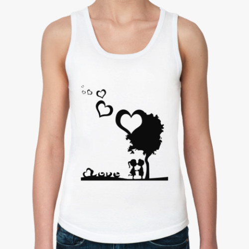 Женская майка с принтом Любовь