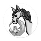 Ежик на луне и лошадка в туман