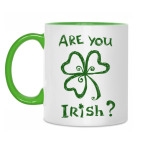 Двухцветная кружка Are you Irish?