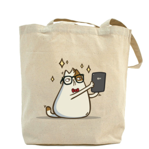 Сумка шоппер с принтом Пятничный Котик №4