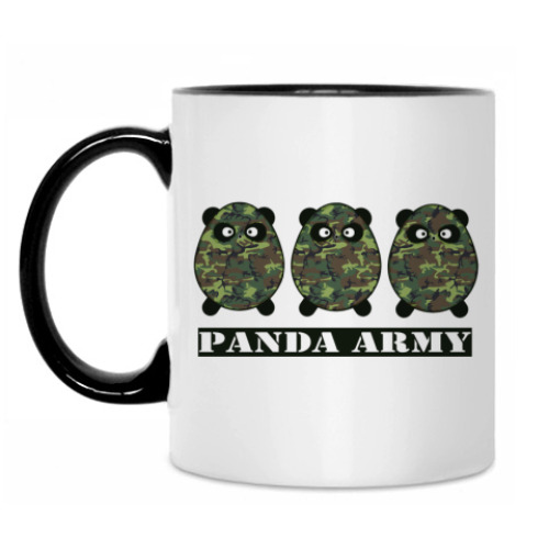 Кружка с принтом Panda Army