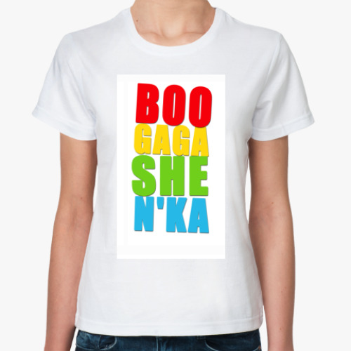 Классическая футболка с принтом BOO