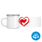 Кружка металлическая белая (круговая запечатка)