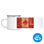 Кружка металлическая белая (круговая запечатка)