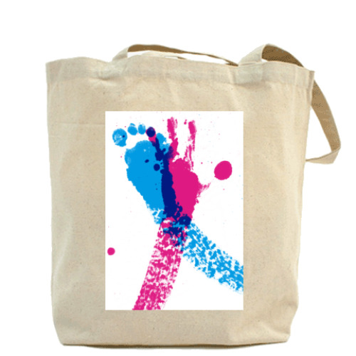 Сумка шоппер с принтом «Рука-нога»