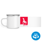 Кружка металлическая белая (круговая запечатка)