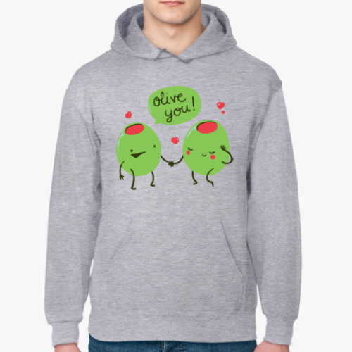 Толстовка худи с принтом Olive You