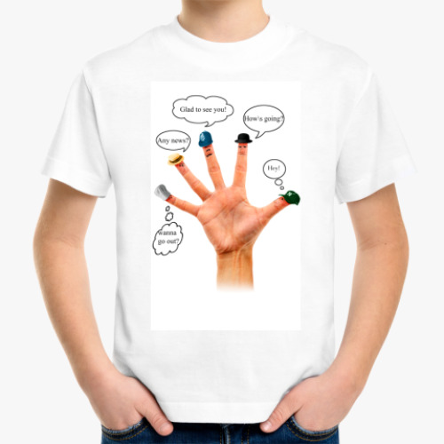 Детская футболка с принтом рука
