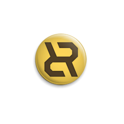 Значок 25мм с принтом Recursion