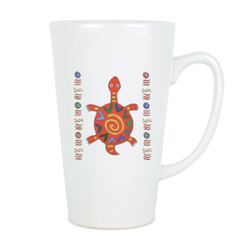 Чашка Латте с принтом черепашка из Африки