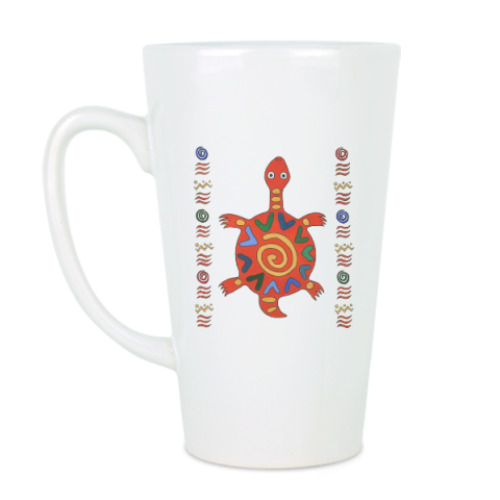 Чашка Латте с принтом черепашка из Африки