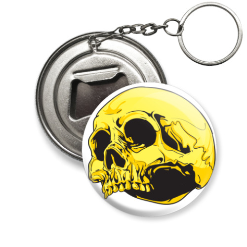 Брелок-открывашка с принтом Череп