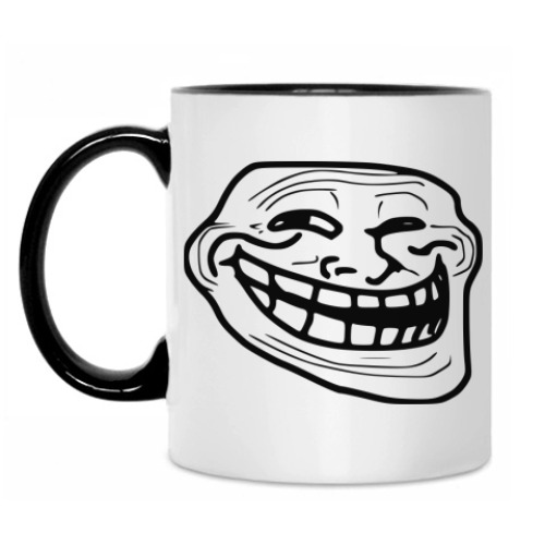 Кружка с принтом Trollface