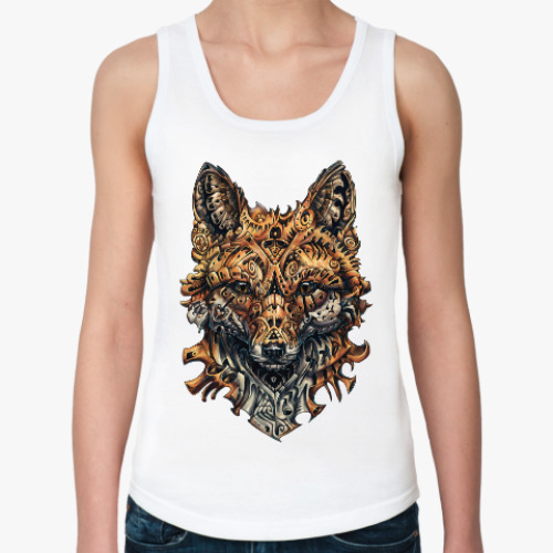 Женская майка с принтом Mechanical Fox