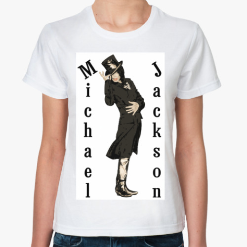 Классическая футболка с принтом Michael Jackson