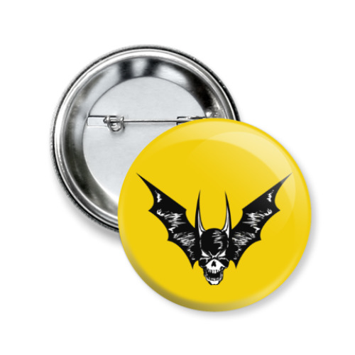 Значок 50мм с принтом Логотип Бэтмена