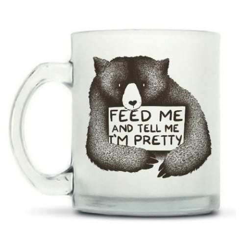 Кружка матовая с принтом Покорми меня