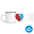 Кружка металлическая белая (круговая запечатка)