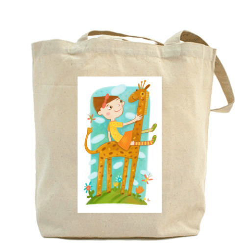 Сумка шоппер с принтом Жирафик