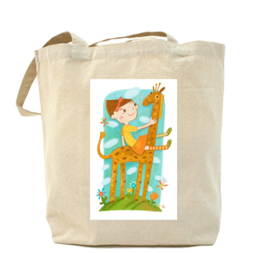 Сумка шоппер с принтом Жирафик