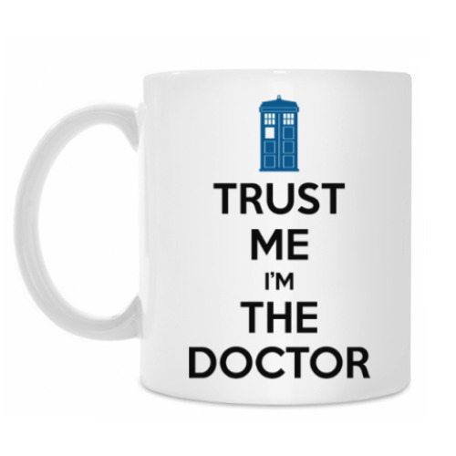 Кружка с принтом Trust me i'm the Doctor