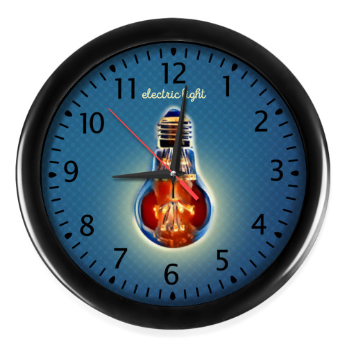 Настенные часы с принтом Electric light