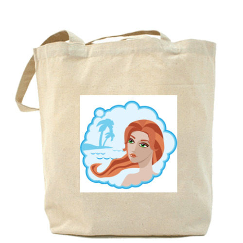 Сумка шоппер с принтом Лето