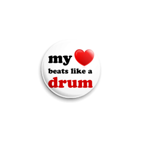 Значок 25мм с принтом like a drum