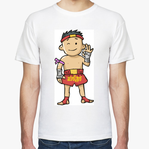 Футболка с принтом Тайбоксер ОК