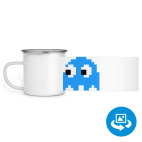 Кружка металлическая белая (круговая запечатка)